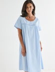 Ruby & Bloom Short Sleeve Hailspot Nightie, Pale Blue, 10-20 product photo
