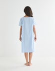 Ruby & Bloom Short Sleeve Hailspot Nightie, Pale Blue, 10-20 product photo View 02 S