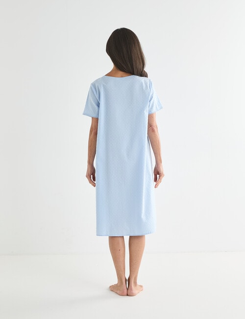 Ruby & Bloom Short Sleeve Hailspot Nightie, Pale Blue, 10-20 product photo View 02 L