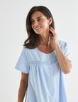 Ruby & Bloom Short Sleeve Hailspot Nightie, Pale Blue, 10-20 product photo View 04 S