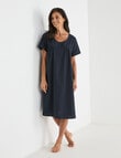 Ruby & Bloom Short Sleeve Hailspot Nightie, Navy, 10-20 product photo