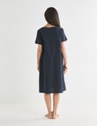 Ruby & Bloom Short Sleeve Hailspot Nightie, Navy, 10-20 product photo View 02 S