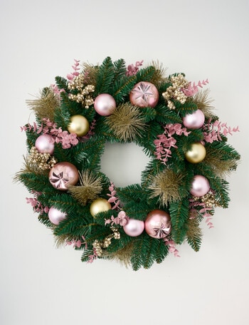 Christmas Shop Glitz and Blush Wreath, 61cm product photo