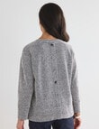Ella J Textured Top, Navy product photo View 02 S