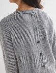 Ella J Textured Top, Navy product photo View 05 S