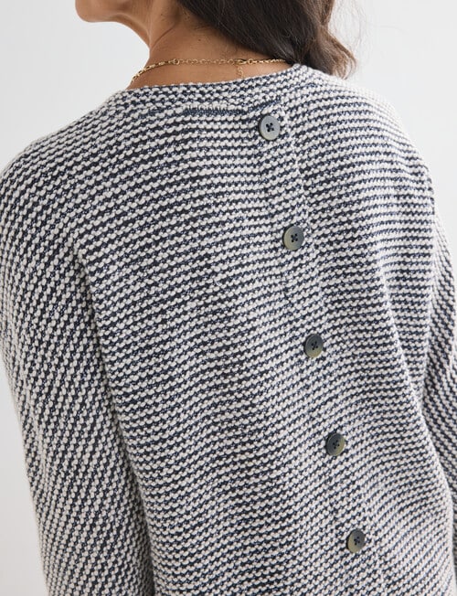Ella J Textured Top, Navy product photo View 05 L