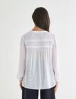 Ella J Romantic Top, White product photo View 02 S
