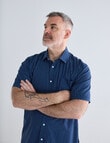Chisel Ditsy Print Short Sleeve Shirt, Blue product photo View 05 S