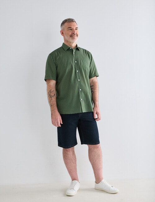 Chisel Ditsy Print Short Sleeve Shirt, Khaki product photo View 03 L