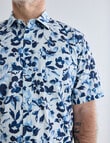 Chisel Floral Short Sleeve Shirt, White product photo View 04 S
