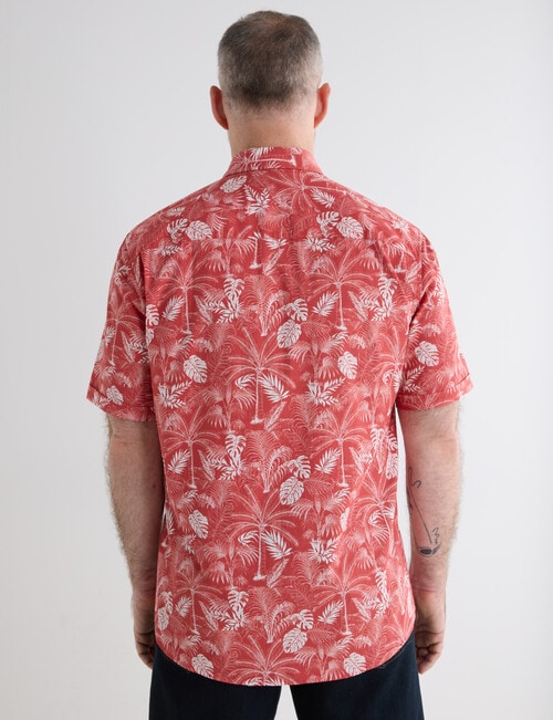 Chisel Peach Palm Short Sleeve Shirt product photo View 02 L