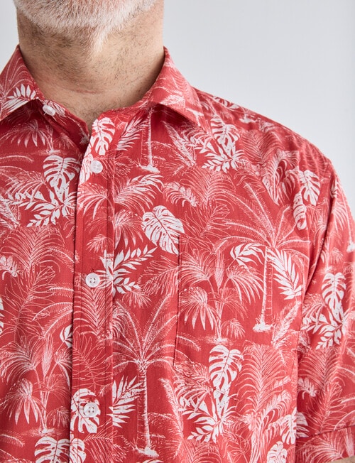 Chisel Peach Palm Short Sleeve Shirt product photo View 04 L