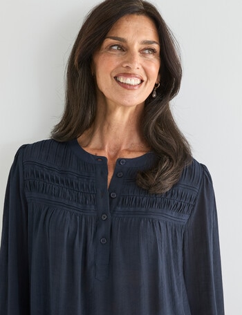 Ella J Romantic Top, Navy product photo