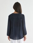 Ella J Romantic Top, Navy product photo View 02 S