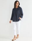 Ella J Romantic Top, Navy product photo View 03 S