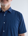 Chisel Ditsy Print Short Sleeve Shirt, Blue product photo View 04 S