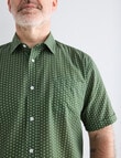 Chisel Ditsy Print Short Sleeve Shirt, Khaki product photo View 04 S