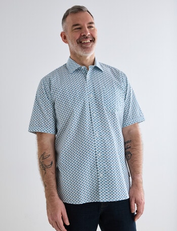 Chisel Marlin Short Sleeve Shirt, White product photo