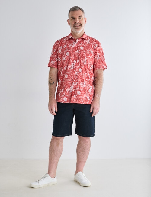 Chisel Peach Palm Short Sleeve Shirt product photo View 03 L