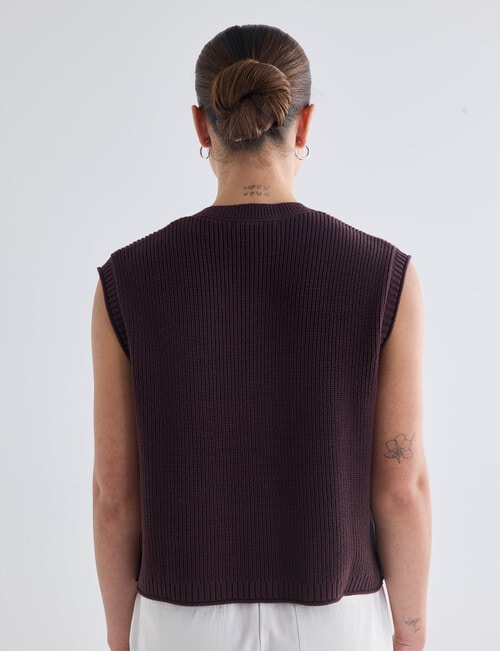 Mineral Theo Cardigan, Chocolate product photo View 02 L