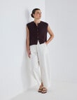 Mineral Theo Cardigan, Chocolate product photo View 03 S