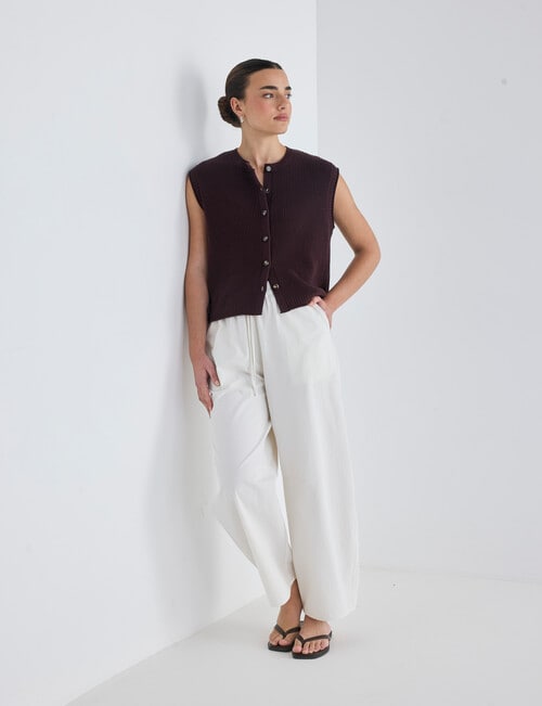 Mineral Theo Cardigan, Chocolate product photo View 03 L
