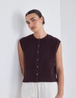 Mineral Theo Cardigan, Chocolate product photo View 04 S