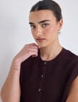 Mineral Theo Cardigan, Chocolate product photo View 05 S