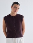 Mineral Theo Cardigan, Chocolate product photo View 06 S