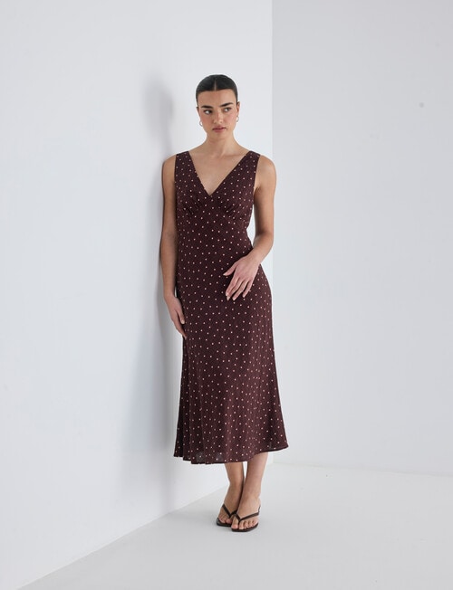 Mineral Marfa Midi Dress, Choc Spot product photo View 03 L