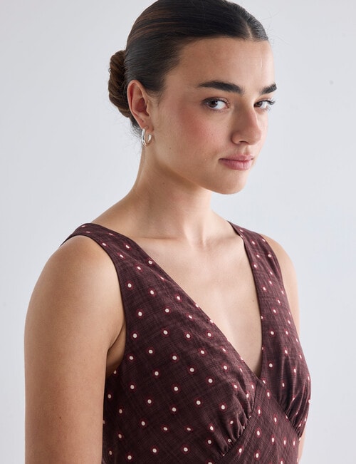 Mineral Marfa Midi Dress, Choc Spot product photo View 05 L