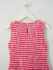 Switch Amber Gingham Shirred Dress, Raspberry product photo View 03 S