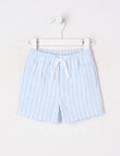 Teeny Weeny Teeny Weeny Linen Blend Short, Ice Blue Stripe product photo