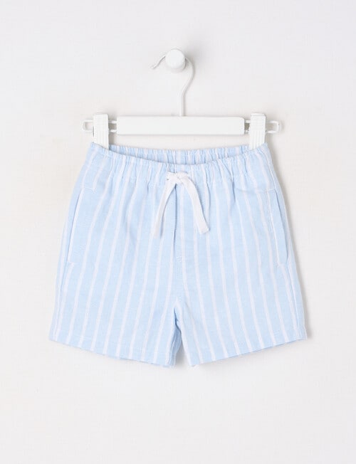Teeny Weeny Teeny Weeny Linen Blend Short, Ice Blue Stripe product photo