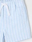 Teeny Weeny Teeny Weeny Linen Blend Short, Ice Blue Stripe product photo View 03 S
