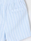 Teeny Weeny Teeny Weeny Linen Blend Short, Ice Blue Stripe product photo View 04 S