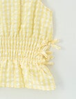 Switch Amber Gingham Shirred Top, Lemon product photo View 03 S