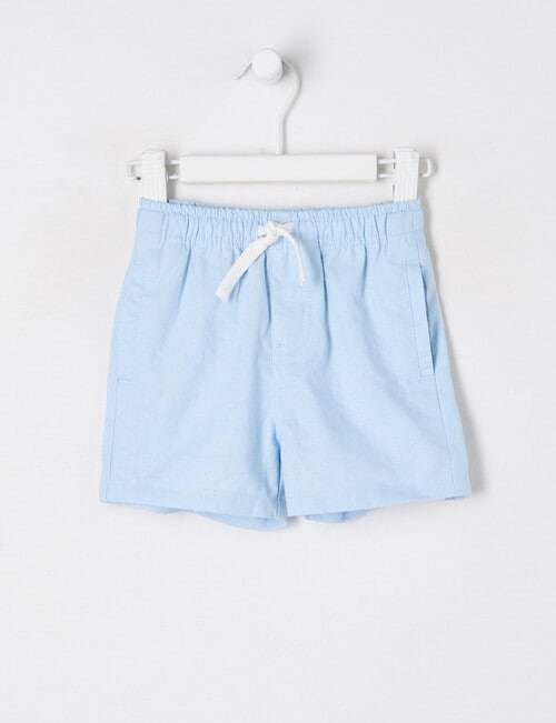 Teeny Weeny Linen Blend Short, Ice blue product photo