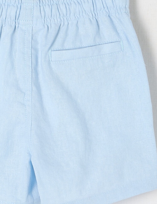 Teeny Weeny Linen Blend Short, Ice blue product photo View 04 L