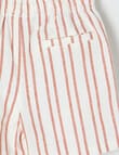 Teeny Weeny Linen Blend Stripe Short, Ginger Biscuit product photo View 04 S