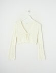 Switch Crochet Style Cardigan, Vanilla product photo