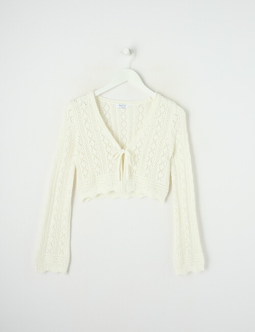 Switch Crochet Style Cardigan, Vanilla product photo