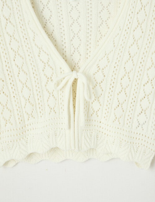 Switch Crochet Style Cardigan, Vanilla product photo View 02 L