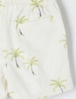 Teeny Weeny Teeny Weeny Linen Blend Short, Palm Tree Natural product photo View 04 S