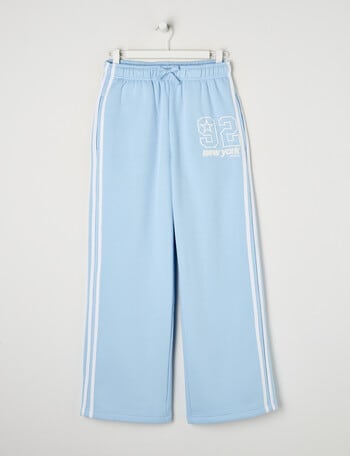 Switch New York Wide Leg Trackpant, Baby Blue & White product photo