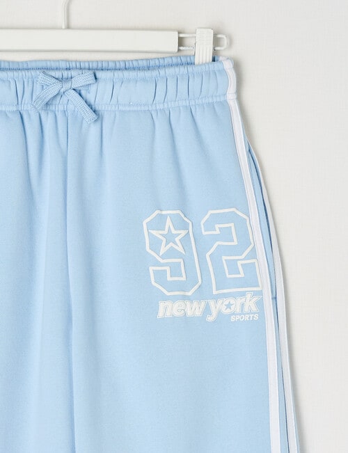Switch New York Wide Leg Trackpant, Baby Blue & White product photo View 02 L