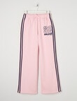 Switch New York Wide Leg Trackpant, Pink & Navy product photo
