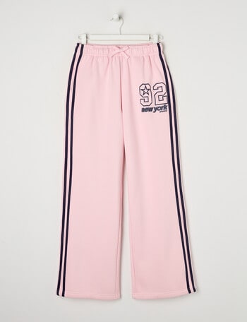 Switch New York Wide Leg Trackpant, Pink & Navy product photo