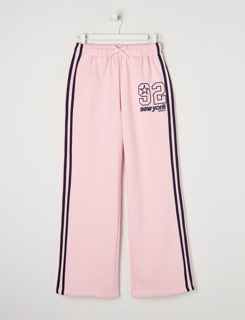 Switch New York Wide Leg Trackpant, Pink & Navy product photo