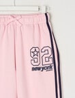 Switch New York Wide Leg Trackpant, Pink & Navy product photo View 02 S